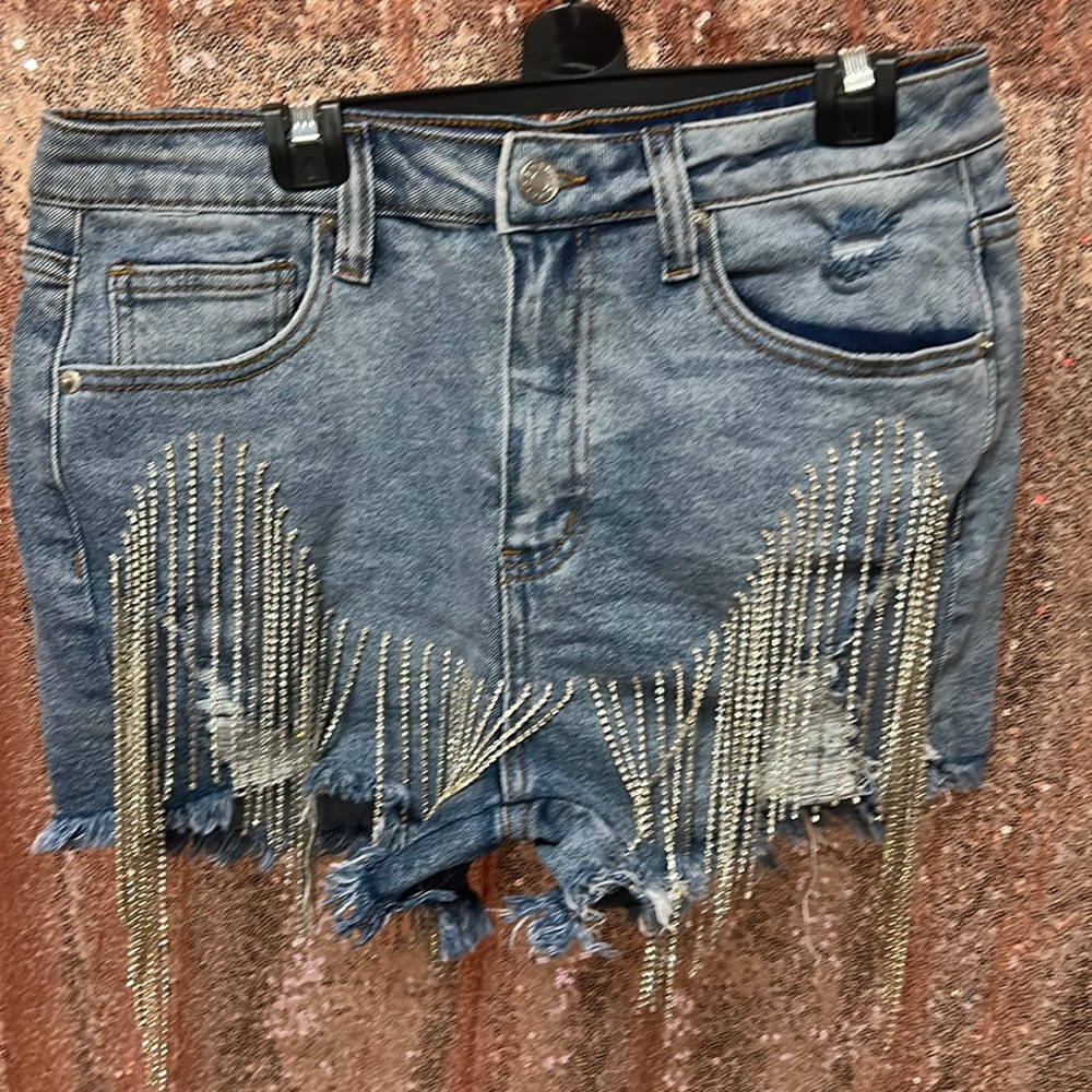 Distressed Denim Shorts